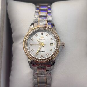 Olevs Women's Elegant Silver and Gold Watch